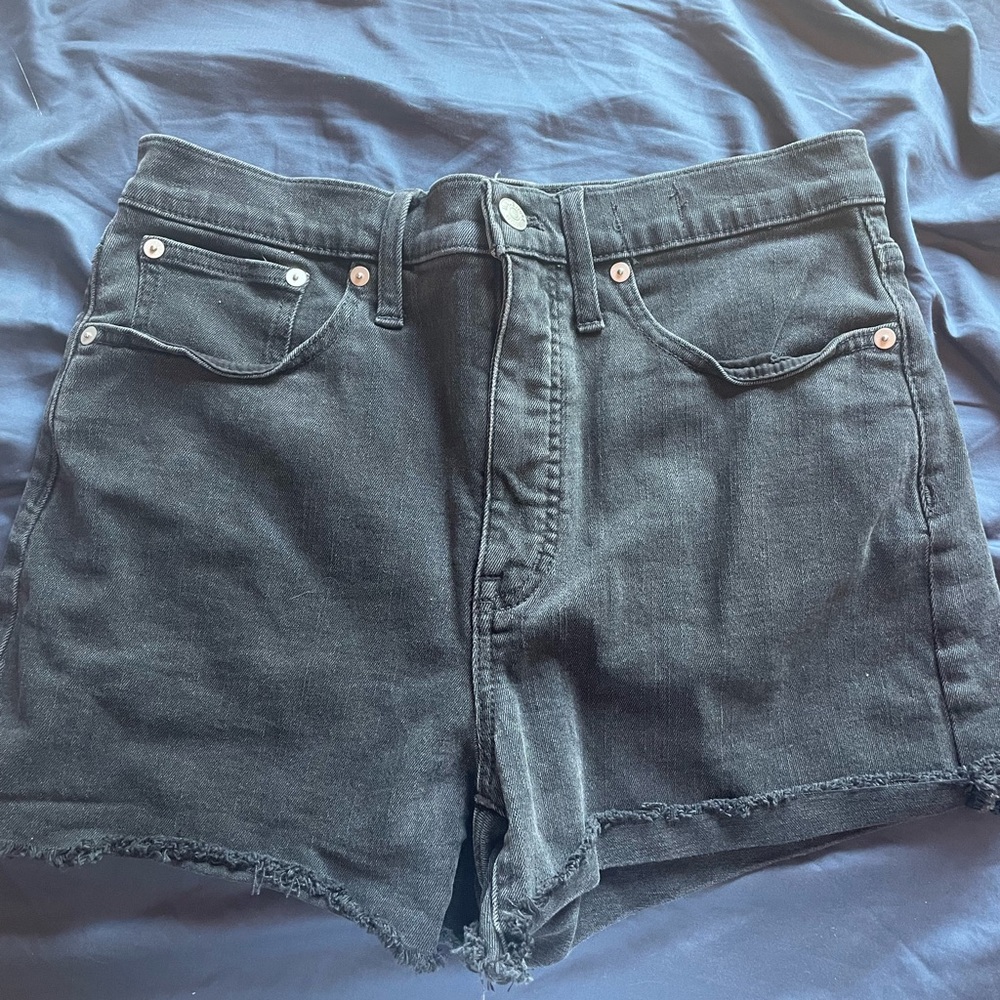 Madewell Black Jean Shorts